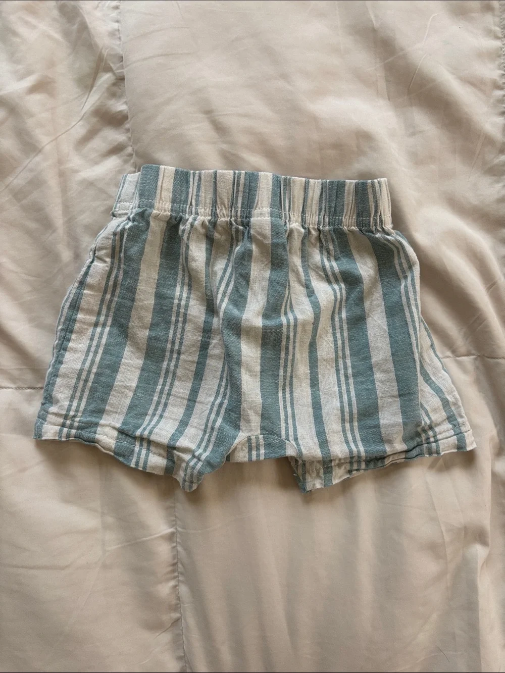 Carter's Outfit 9M Surfs Up Palm T Shirt Blue White Striped Shorts Outfit Set